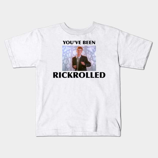 Rick Roll Kids T-Shirt by LuisP96
